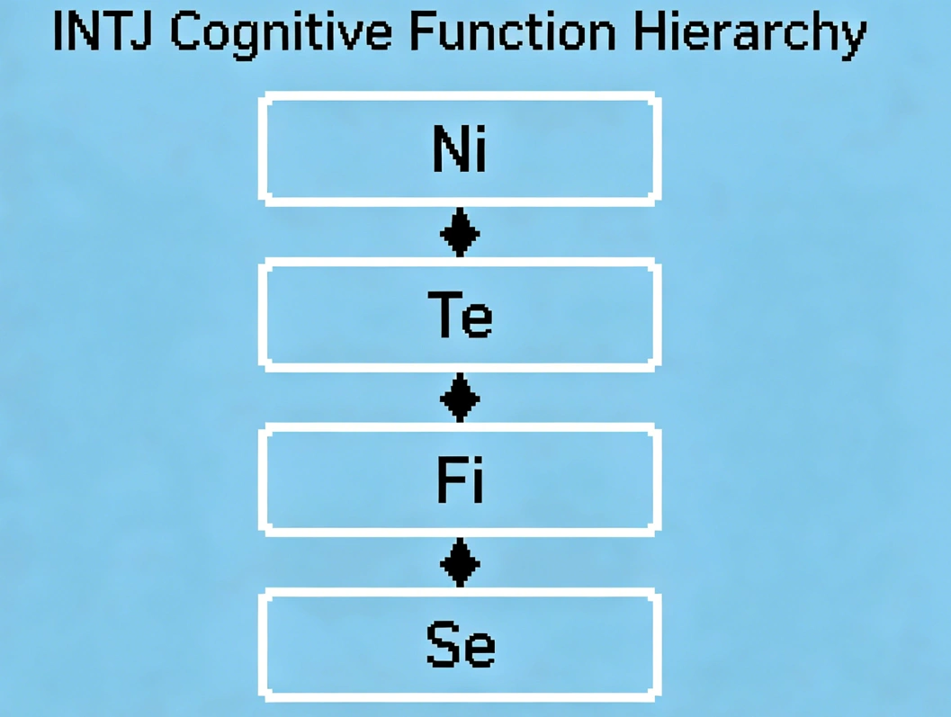 MBTI compatibility test cognitive function stacks showing how each of the 16 personality types organizes their eight cognitive functions into a hierarchy